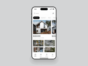 Real estate software with mobile home listing features